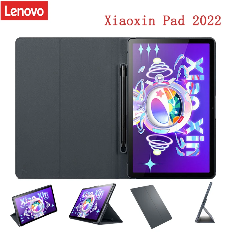 Original Lenovo Xiaoxin Pad 2022 10.6inch Protective Cover Leather Sheath Flap Tablet Case Flat Support Holder Protective Shell