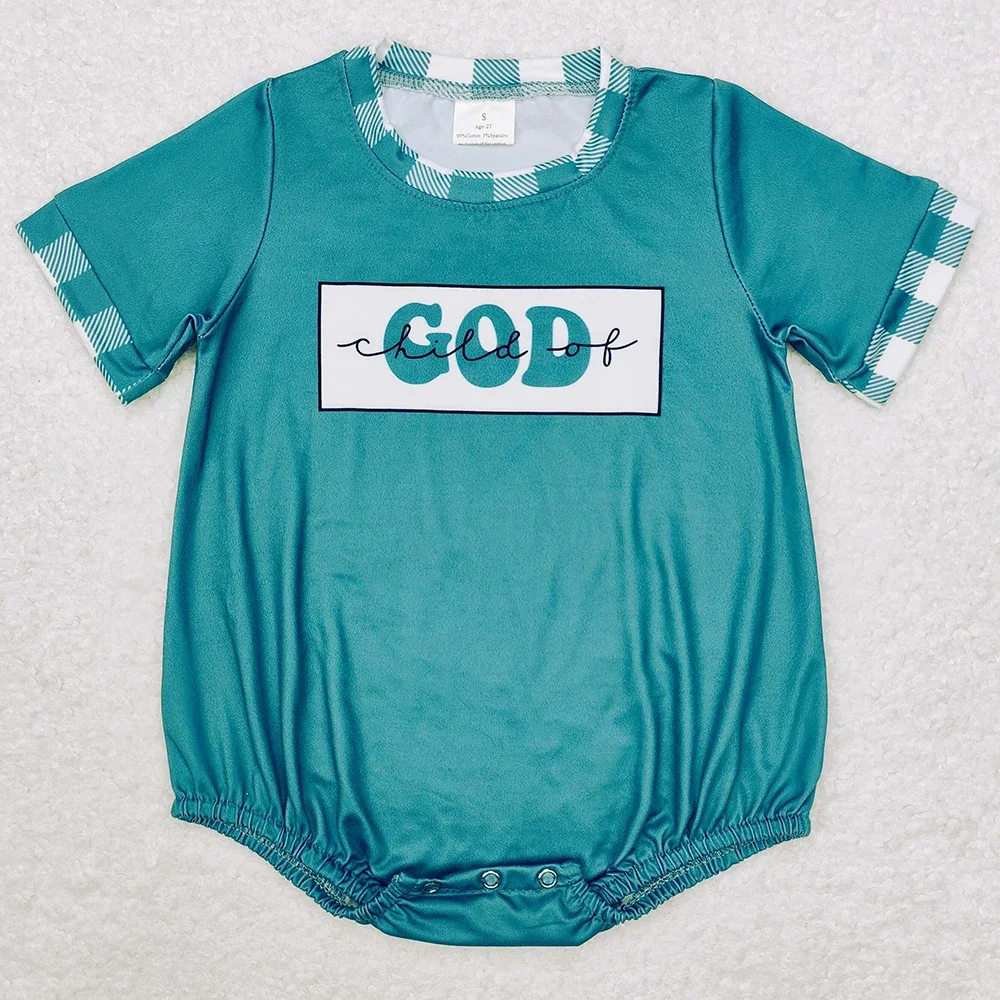 Boutique Baby Infant Girls Rompers God Jesus Short Sleeve Jumpsuits Kids Sibling Clothes Toddler Girls Boys Rompers Baby Onesie