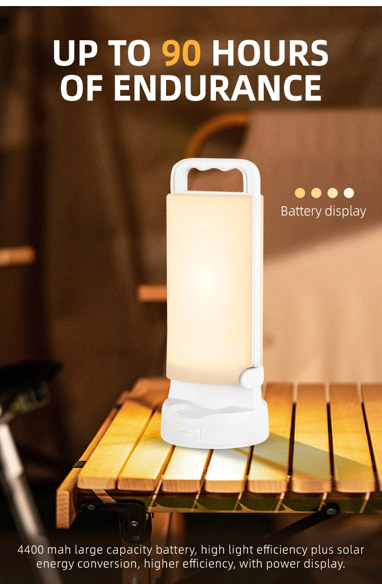 Portable solar led light rechargeable camping light high brightness emergency outdoor work canopy light