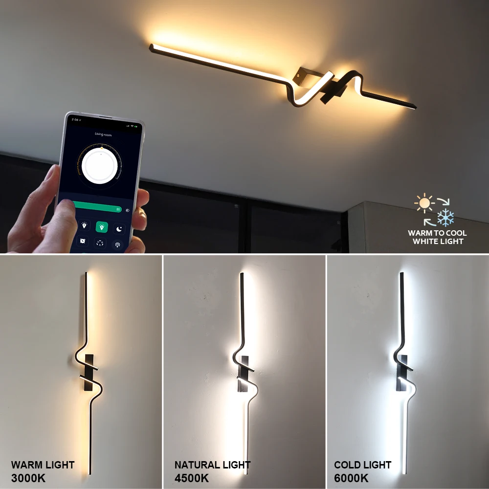 الحديثة LED درج الجدار ضوء Led السرير الجدار مصباح لغرفة المعيشة غرفة نوم الدرج التلفزيون خلفية الحد الأدنى أضواء الجدار الداخلي