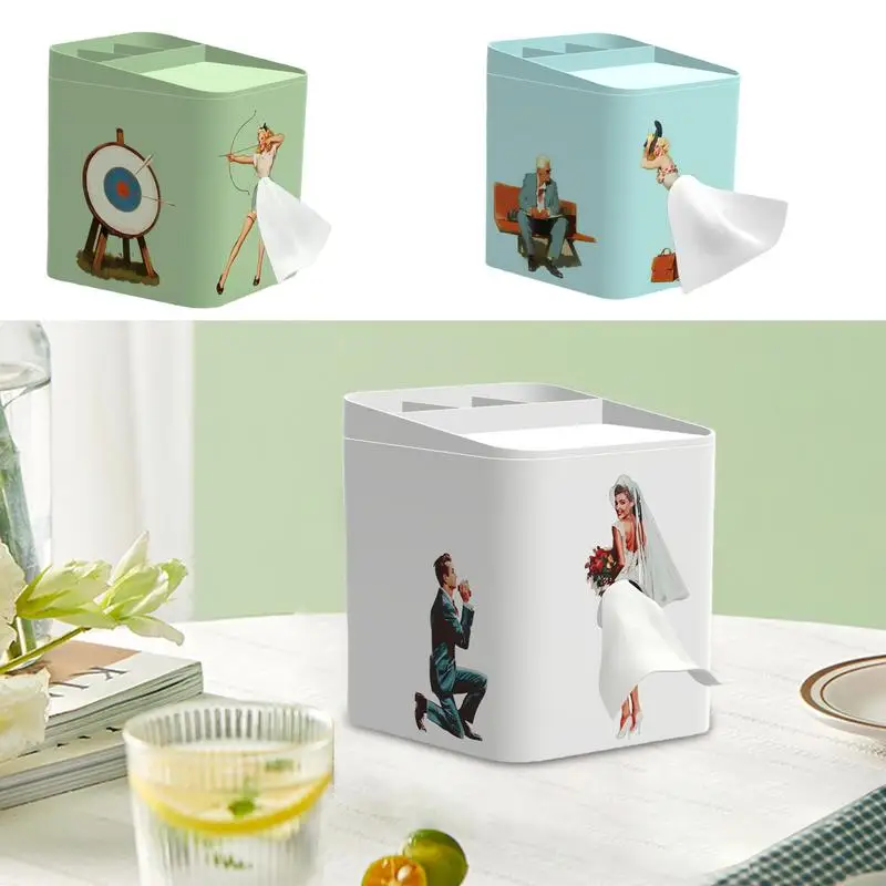 Flying Skirt Tissue Box Multipurpose Tissue Box Covers Tissue Box With Storage Innovative Facial Tissue Holder Tissue Dispenser