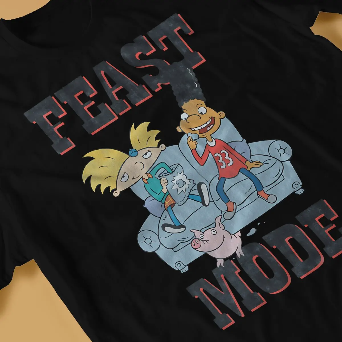 Hey Funny Arnold Feast Mode Share The Chips Zipped Hoodie T Shirt Vintage Graphic High Quality Tshirt Crewneck Short Sleeve