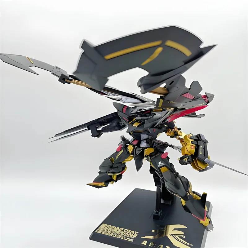 HG 1/144  Astray Gold Frame Assembly Model Kit Action Figures With Flight Pack Weapons Set Desktop Ornament Gift Anime Figure image 5