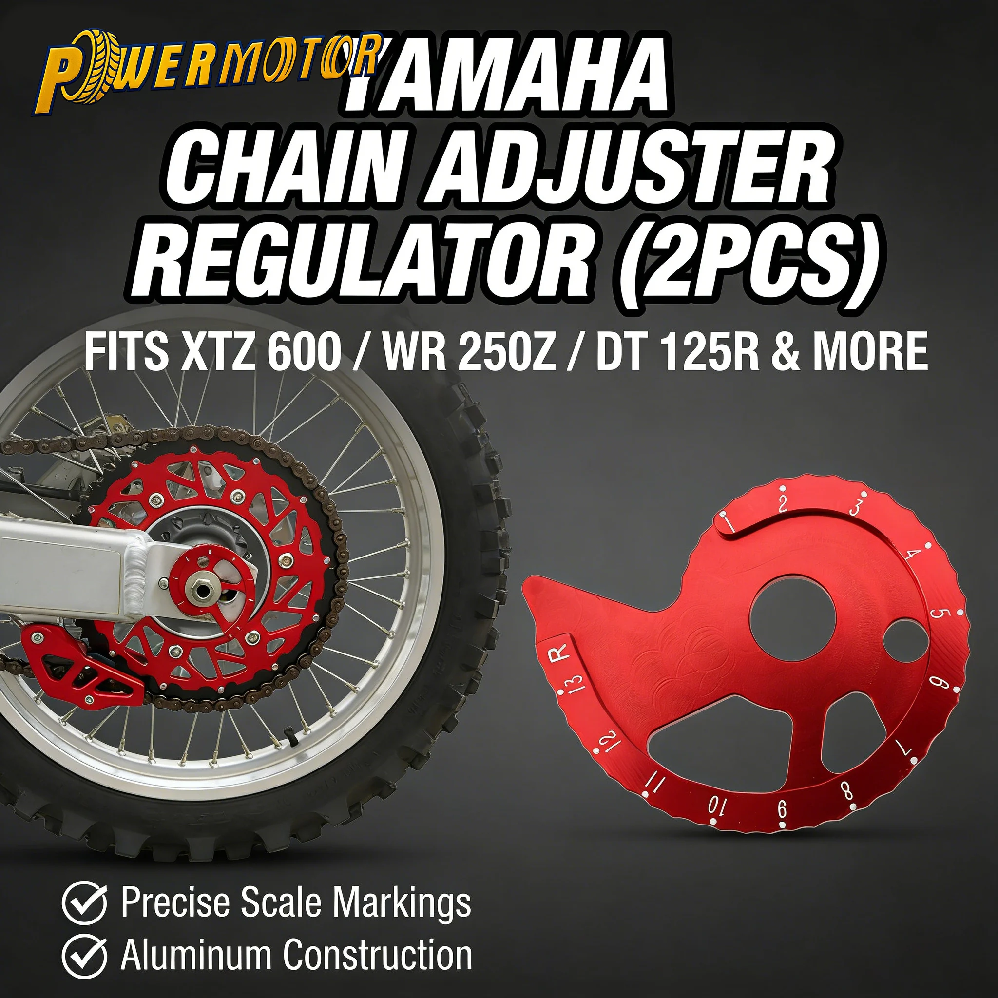 

Motorcycle Chain Adjuster Regulator Guard Accessories for Yamaha XTZ 600 WR 250Z DT 125R 125RE TTR TW XT 225 E 250 R 200 600E