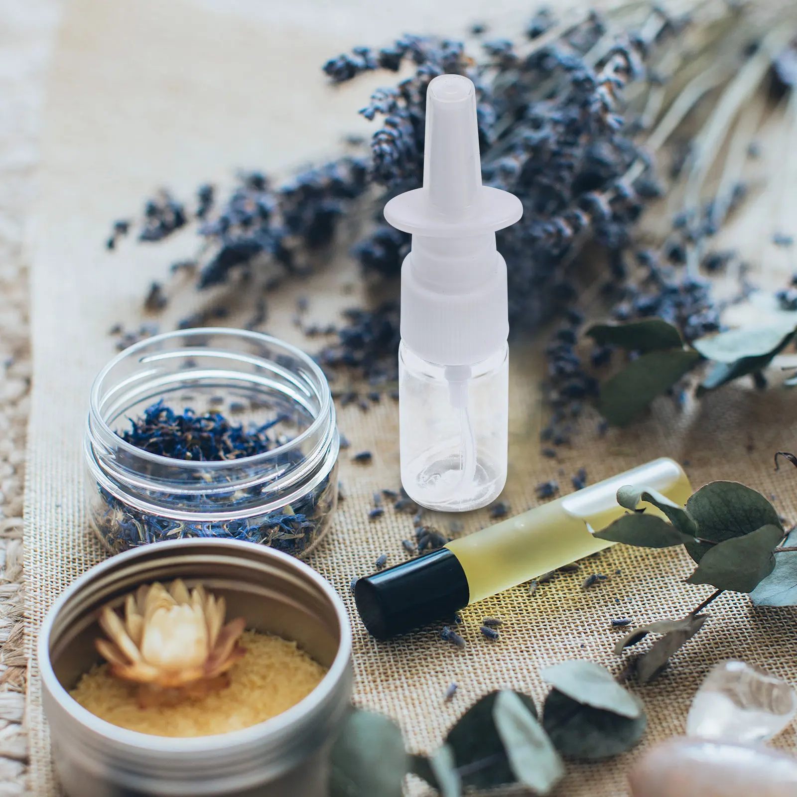 

5Pcs Nasal Spray Bottle Portable Transparent Refillable Fine Mist Small Spray Bottles Travel Home Use Leakproof Plastic