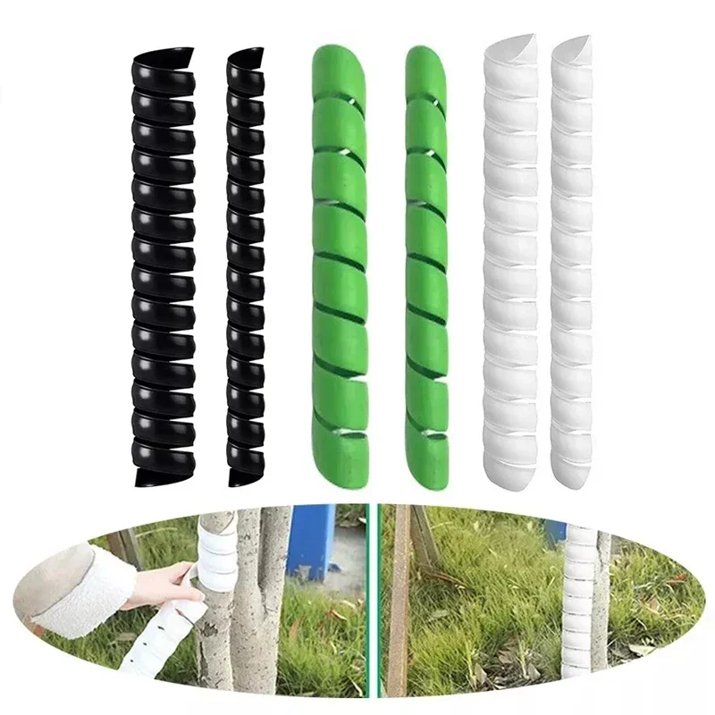 2/4PCS Plant Trunk Protector Plastic Spiral Bark Wrap Tree Tubes Anti Squirrel Mouse Nibbles Tree Guard Sleeve