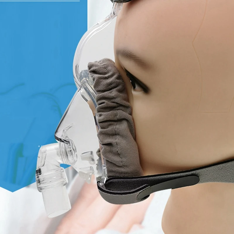 New-8 قطع من بطانات قناع CPAP قابلة لإعادة الاستخدام من القماش المريح لتقليل تسرب الهواء وتهيج الجلد وقابلة للغسل وسهلة التنظيف باللون الرمادي