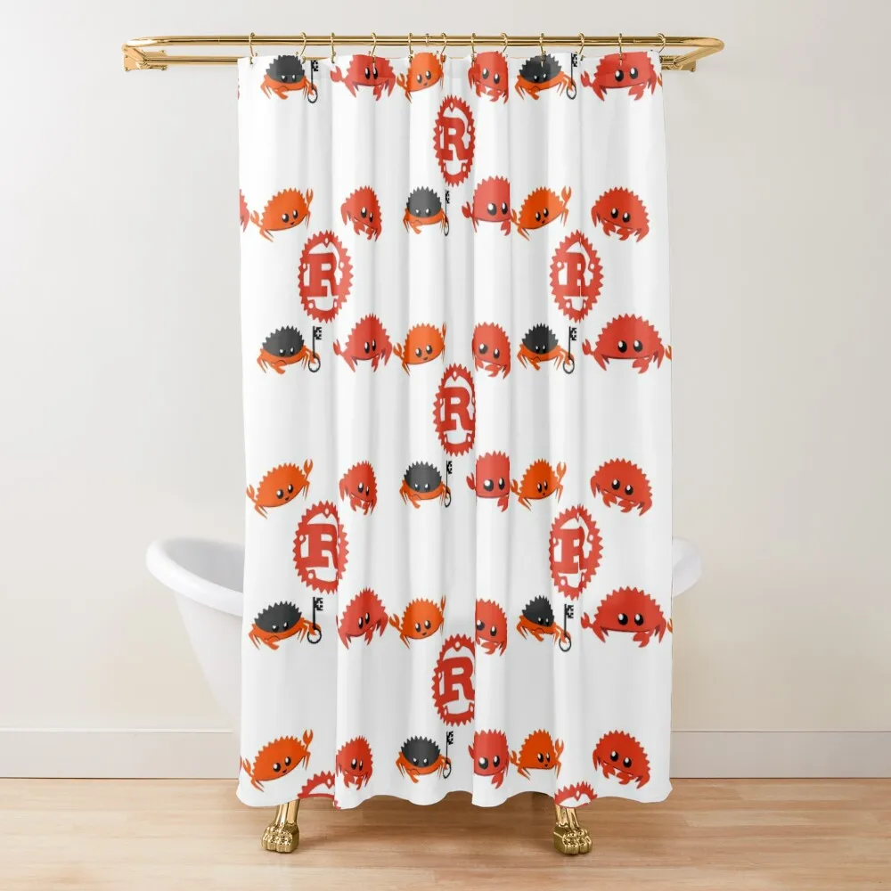 Rust lang Merch Gift for rust language lovers Shower Curtain Anime Shower For Bathroom Shower Waterproof Fabric Curtain
