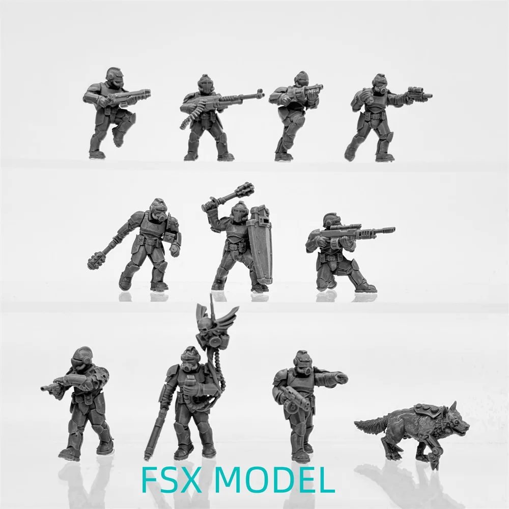 Grim Guard Enforcers Resin Model Kit Sci-fi RPG Tabletop War Miniature Unpainted Figures