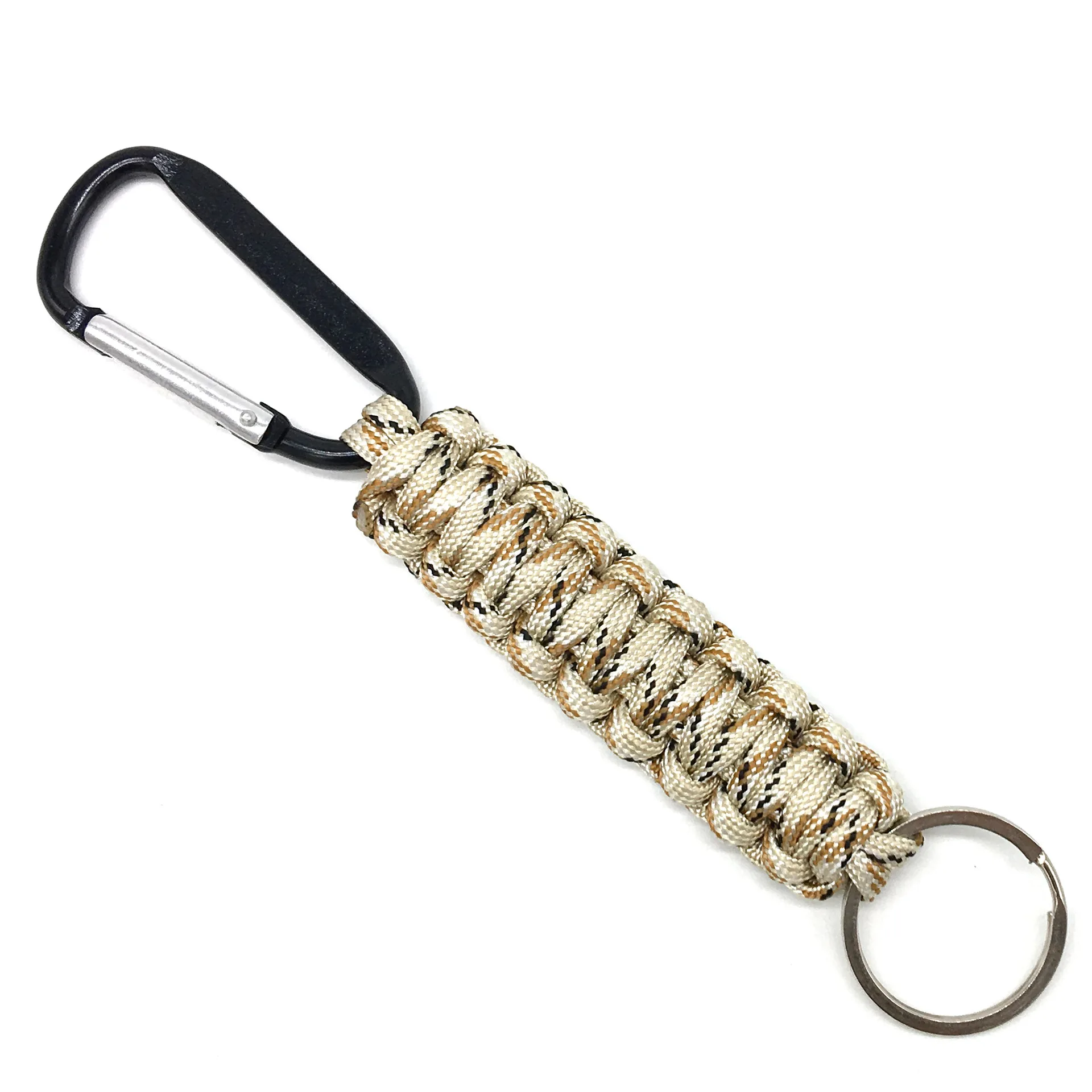 Outdoor-Schlüssel bund Karabiner haken Militär Paracord geflochten 7-Kern-Seil Notfall knoten Camping Wandern Schlüssel ring Überlebens werkzeuge – Detail 1