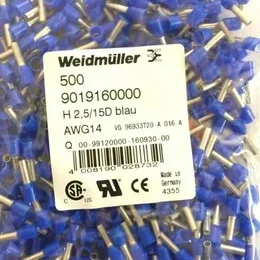 

New Original Weidmüller Tubular End, 9019160000 H 2.5/15 D