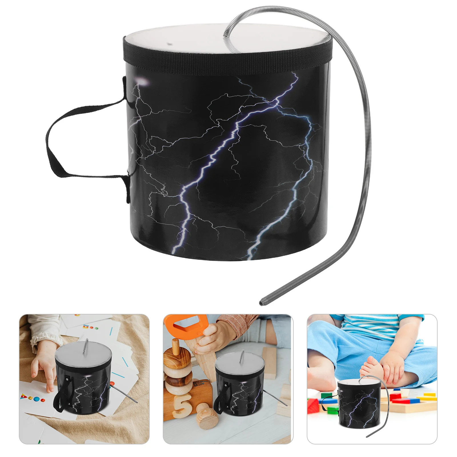 

Thunder Drum Traditional Percussion Instrument Handheld Design for Festival Music Performance Popular Instrument