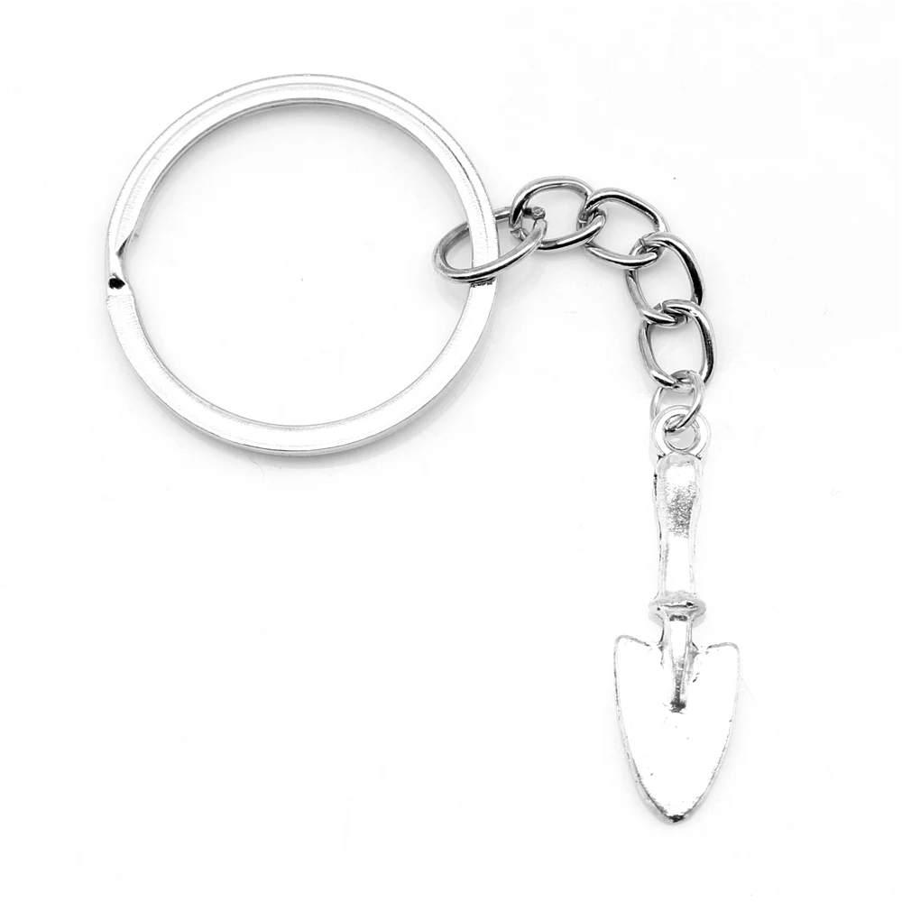 1 Piece 9x30mm Shovel Key Chain Charms Travel Gift