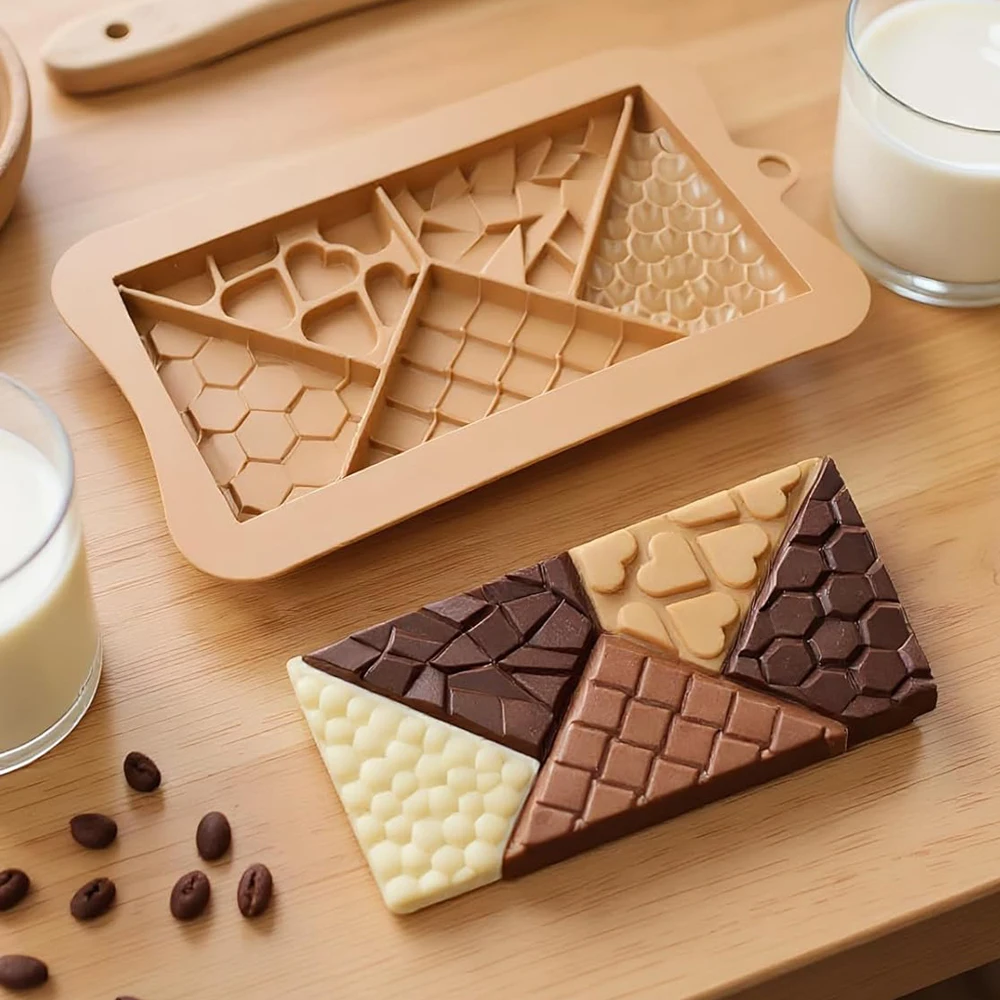 Silicone Chocolate Bar Mold Confectionery Mold for Chocolate and Sweets Melting Brick