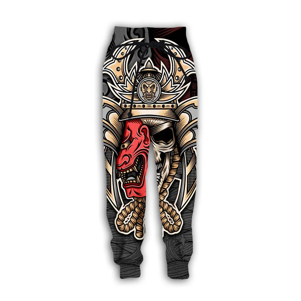 

Japanese Samurai Tattoo Spirits Ghosts Retro 3DPrint Casual Men Trousers NewFashion Streetwear Autumn Loose Funny Sports Pants M