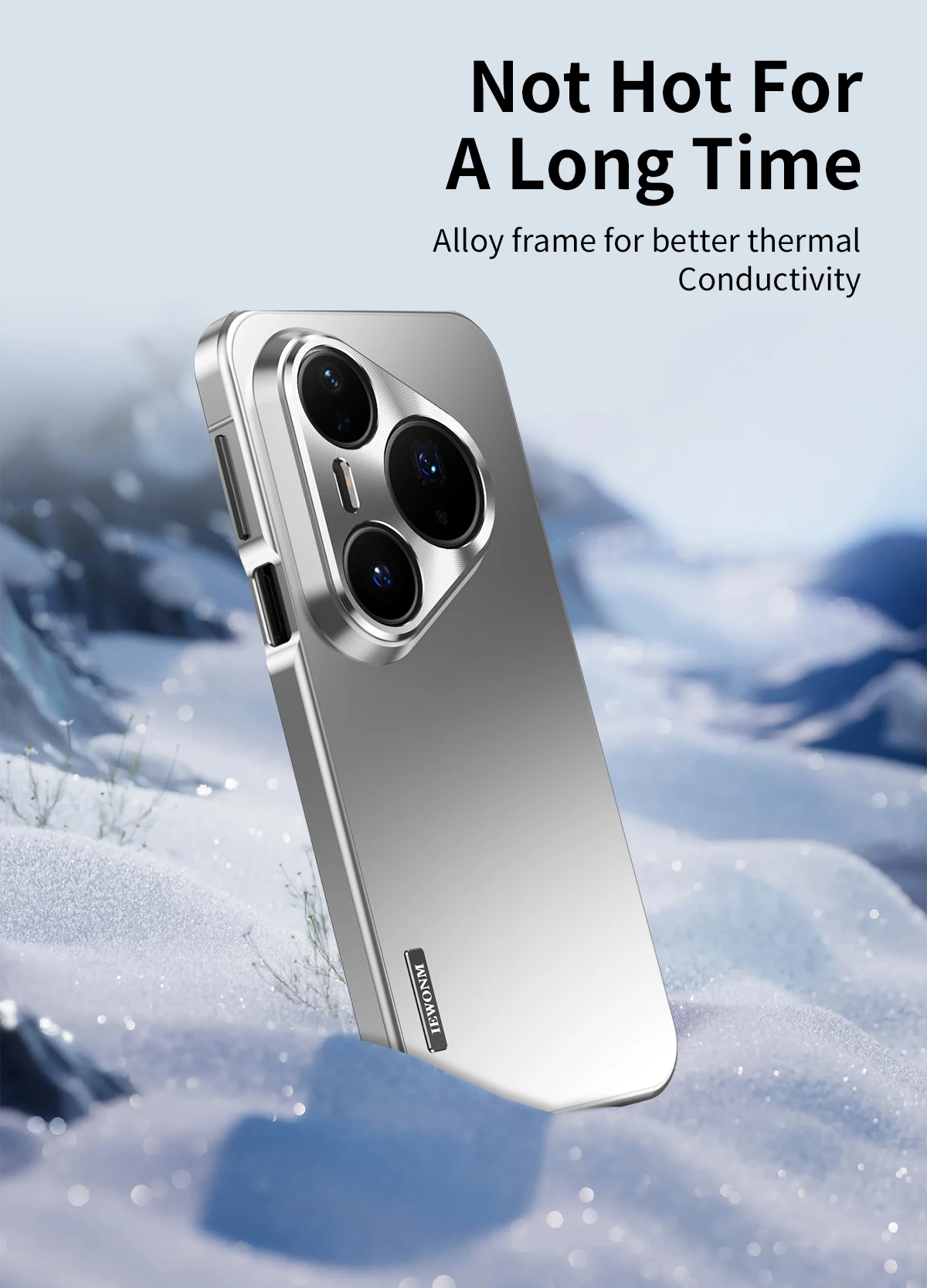 Cover posteriore con magnetismo ultrasottile in lega di titanio opaca con corpo interamente in alluminio per Huawei Pura 70 80 Ultra Pro plus