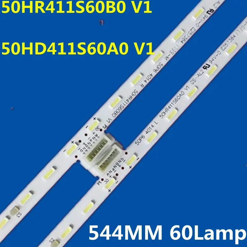 10pcs LED Strip 60 lamps 50HR411S60B0 V1 50HD411S60A0 V1 67-589030-0HA For 50p6us 50P6 50A860U LVU500NEBL AD9W01 V1