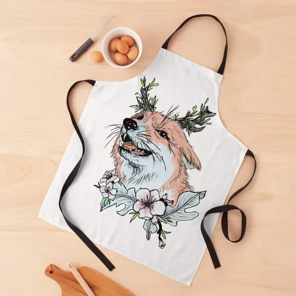 

Juniper Fox, The Happiest Fox Apron Household Items Kitchen Chef Uniform Woman Kitchen Front All For Kitchen And Home Apron