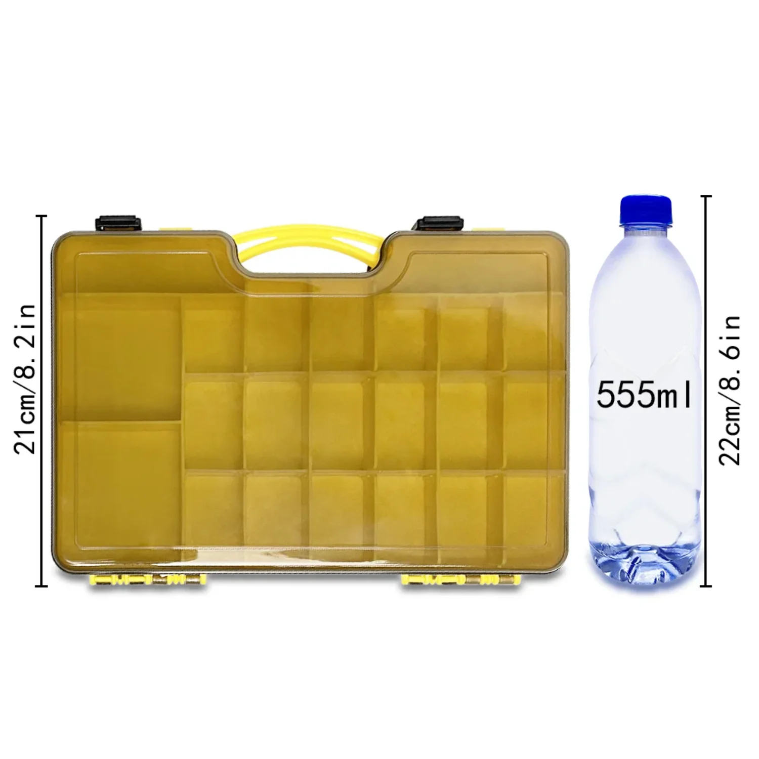 

Portable Lua Box Double-sided Lua Box Bait Activity Compartment Fishing Accessory Box Double Fake Bait Box Fishing Tackle Storag