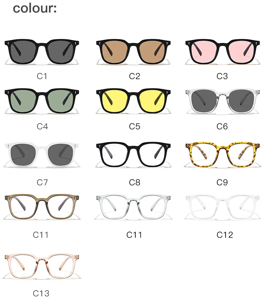 Neue Vintage-Sonnenbrille mit quadratischem Rahmen für Damen und Herren, Markendesigner, schwarz, Anti-Bulue-Brille – Detail 2