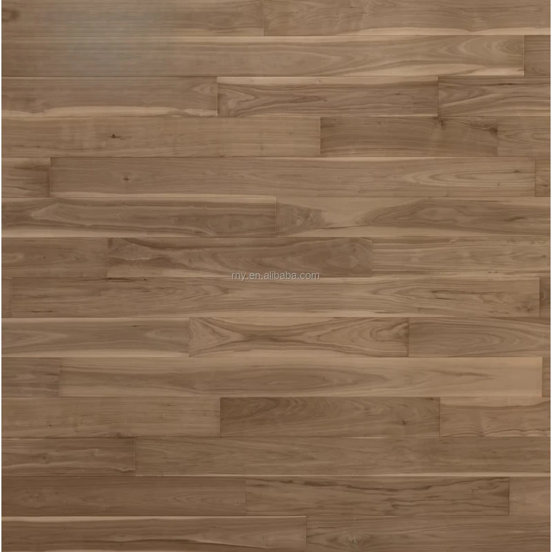 Versão personalizada de luxo nogueira preta projetada piso de madeira 14mm de espessura superfície lisa piso tradicional moderno