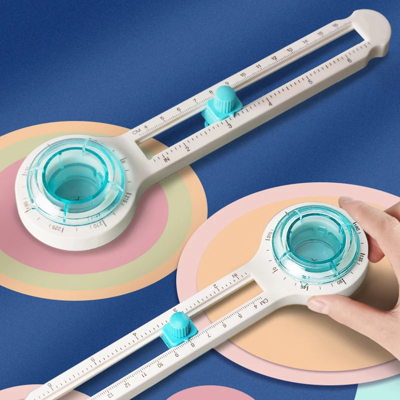 360 °   أداة قطع دائرية قابلة للتعديل لصنع الحرف اليدوية من القماش DIY أداة قصاصات فنية لقطع الورق الدائري