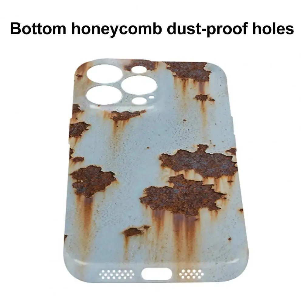 Funda de teléfono con aspecto de óxido Vintage, cubierta de teléfono de TPU a prueba de golpes inspirada en hierro Industrial para Iphone 15/14/13/12/11 ProMax