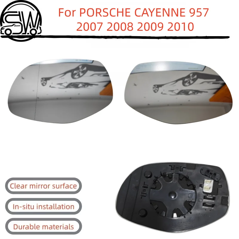 High quanlity wide angle car heated mirror glass Car OEM：95573103904/95573103804 For PORSCHE CAYENNE 957 2007 2008 2009 2010