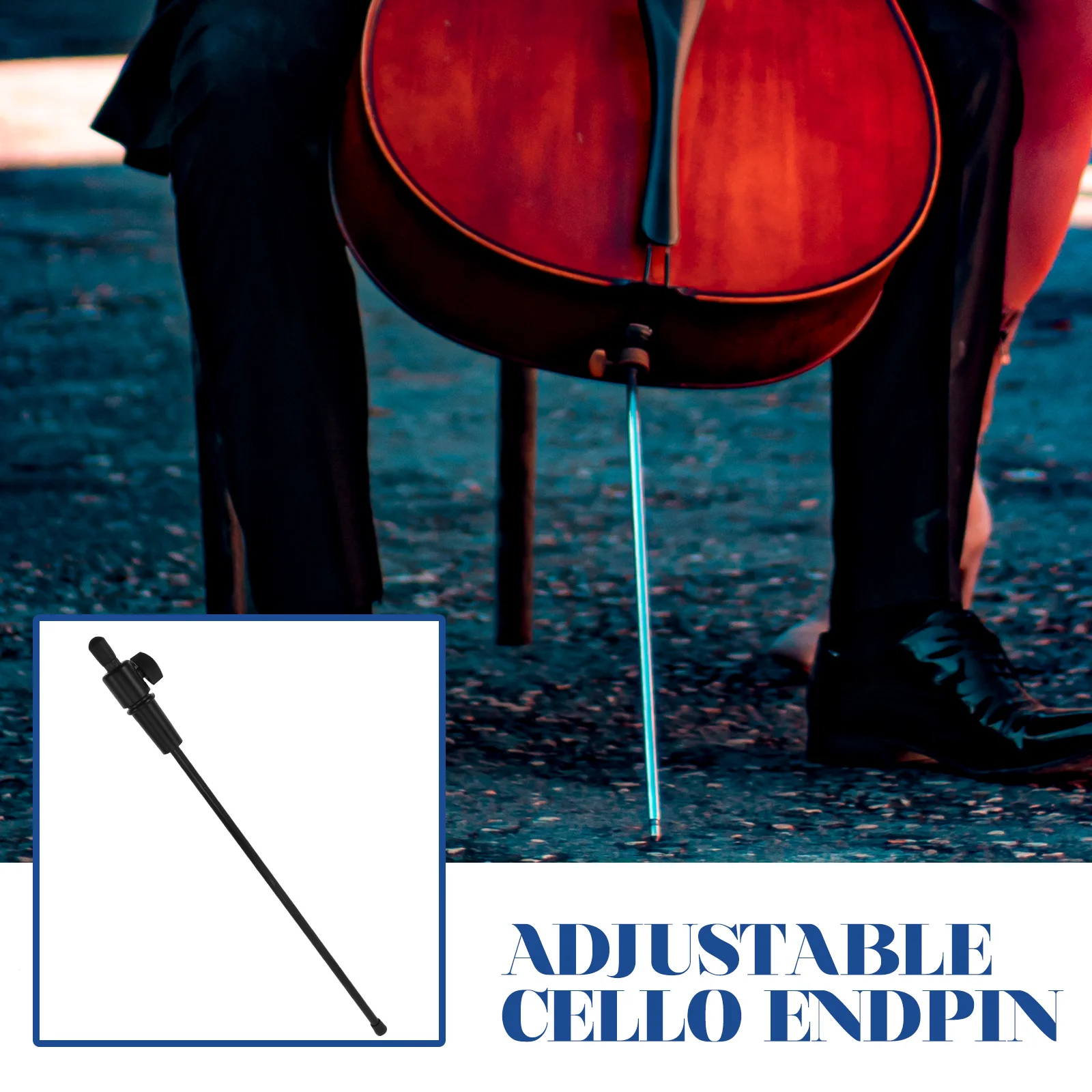 

Cello Tail Post Support Carbon Fiber Rod Music Instrument Parts Premium Endpin Tool Base for Accessory Instruments