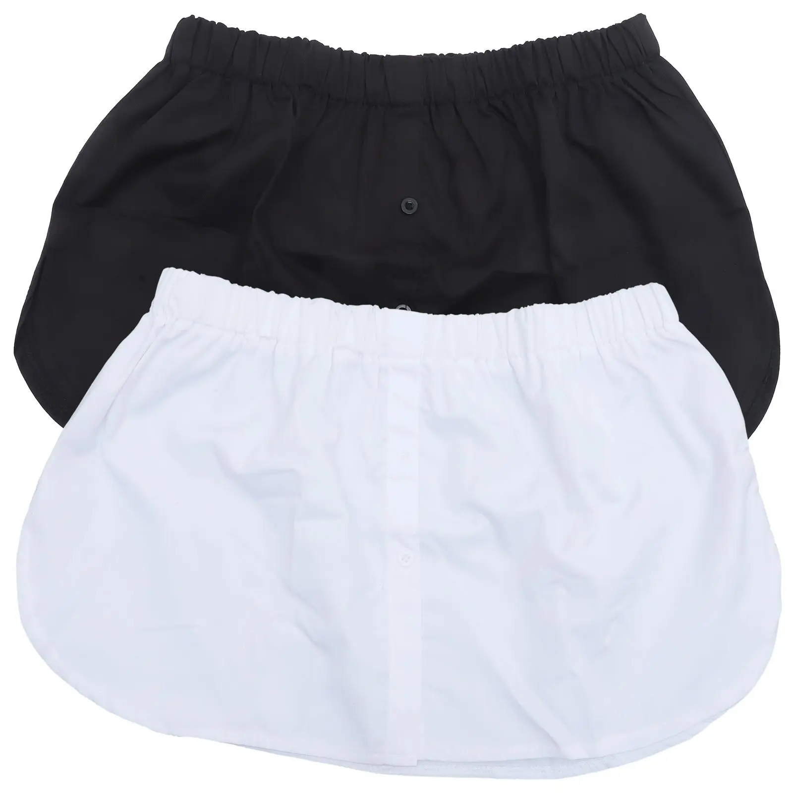 

2 шт. искусственный свитшот женский удлинитель ацетатная полуюбка многослойная эластичная талия классические цвета стильный повседневные покупки