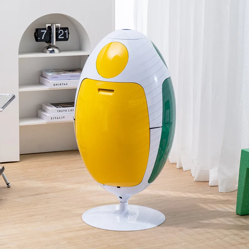 

Italian Creative Rotating Dinosaur Egg Garbage Bin Household Large Storage Sorting Bin Large Ornament