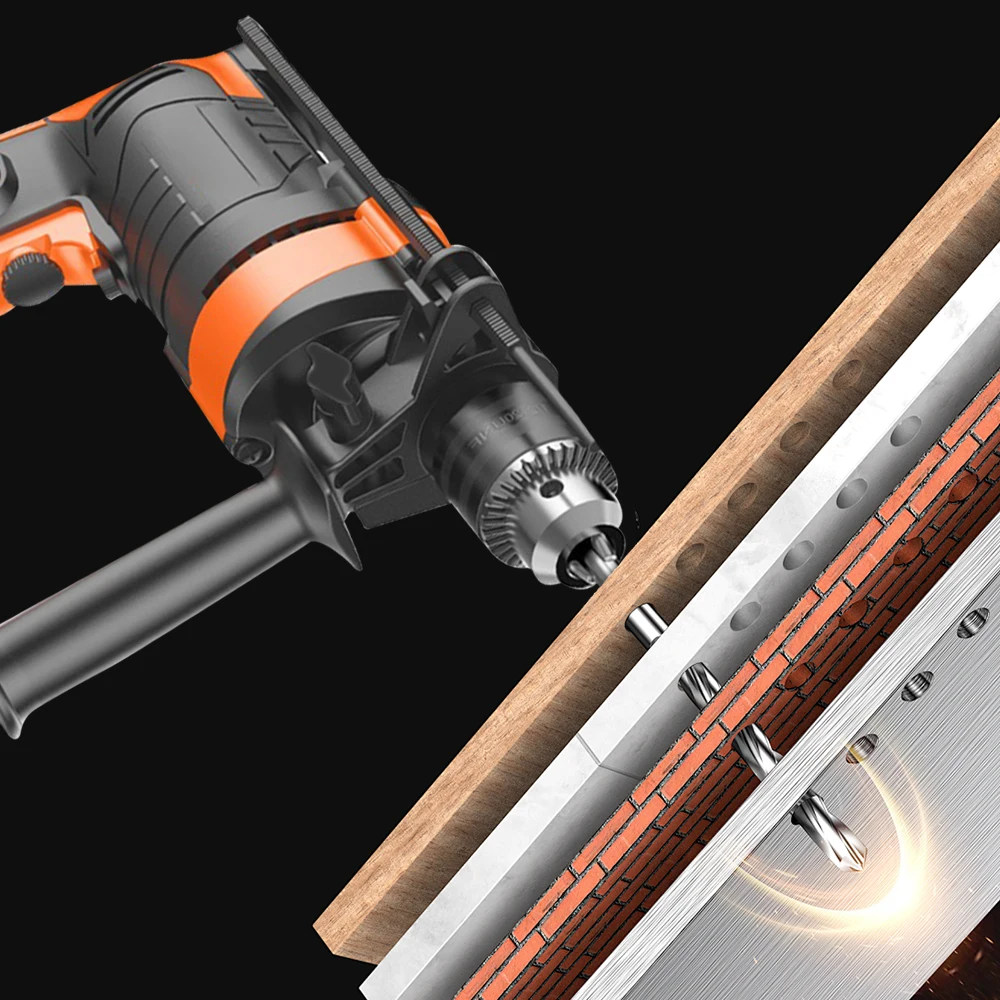 AC220V Impact Electric Drill Electric Rotary Hammer 3000RPM Electric Hand Drill Tool Professional Drilling Machine Screwdriver