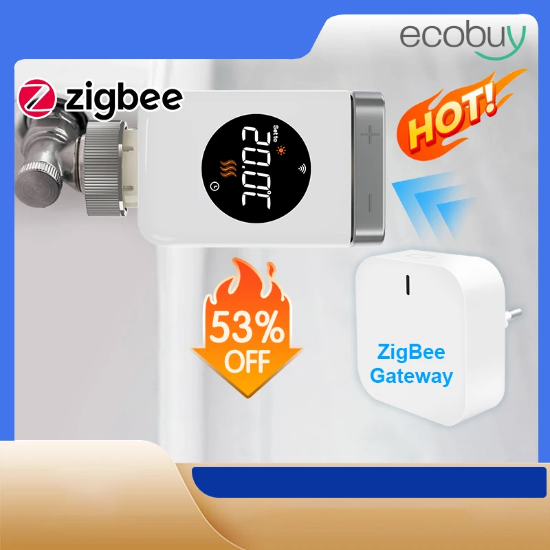 

Tuya Smart Home Zigbee Thermostatic Radiator Valve Wifi Radiator Thermostat Zigbee Gateway Smart Life Alexa Google Home Alice