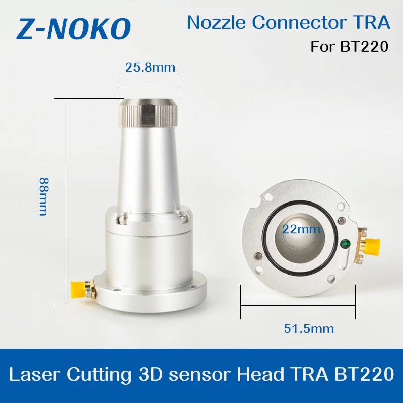 

ZNOKO Raytools 120570900C 3D Nozzle Connector TRA For Raytools BT220 Las er Tube Cutting Head Nozzles