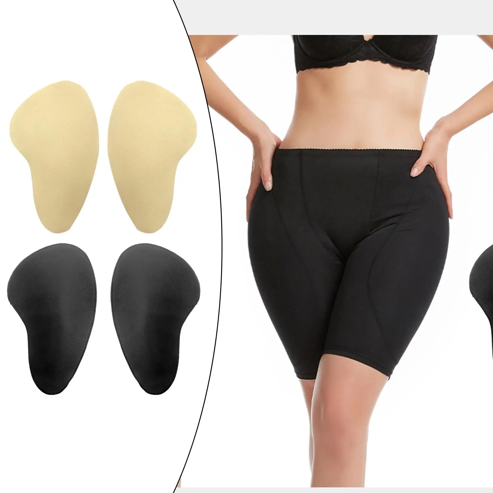 Padded Sponge Hip Pads for Women Butt Enhancer Pads Removable Foam Hip Pads for Crossdressing Buttock Shaper Breathable