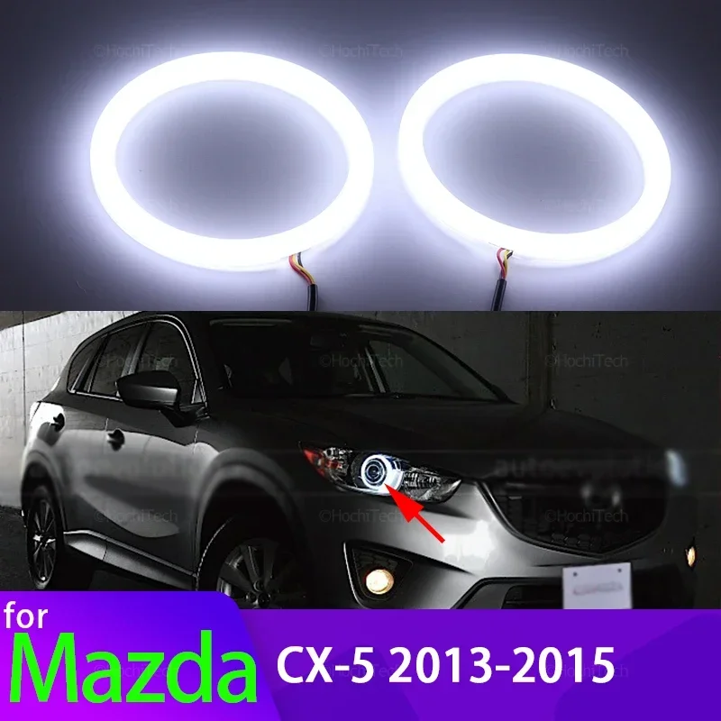 For Mazda Cx 5 Cx-5 2013-2015 Car Accessories 6000K White Cotton LED Angel Eyes Kit Ring DRL Daytime Light