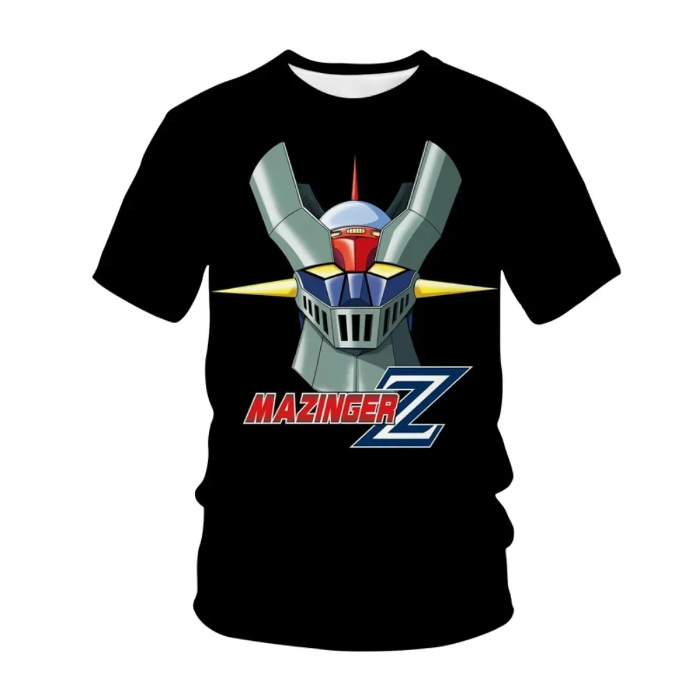 Men Women Unisex T-Shirt Summer Oversized T Shirts Casual Harajuku Fashion Clothes Mazinger Z Anime Movie Robot 3D Print Tops