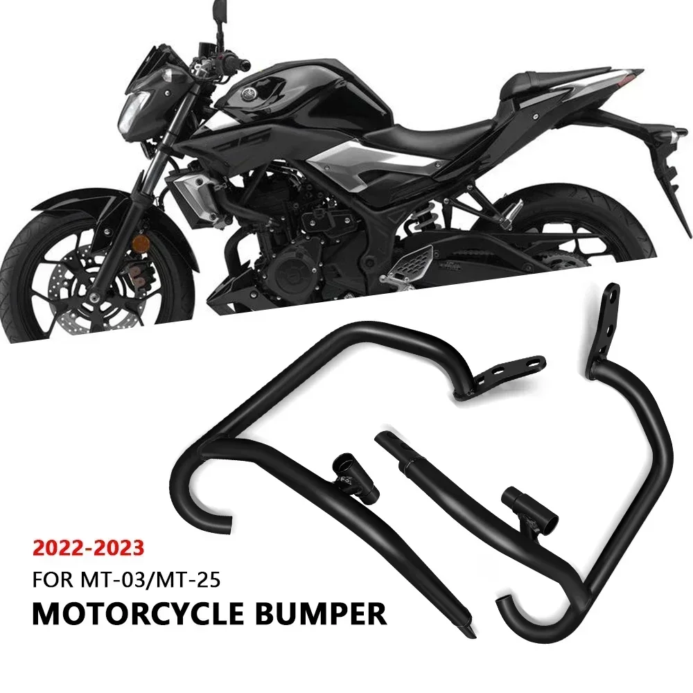 For MT 03  25 Accessories 2022-2023 Motorcycle Bumper Engine Guard Crash Bar Body Frame Protector mt 03  25