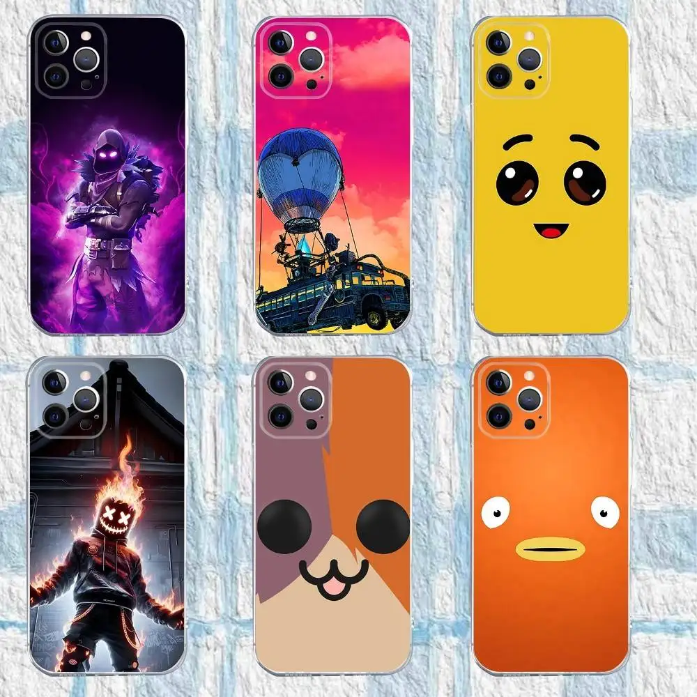 

Phone Case For iPhone 16,15,14,13,12,11 Pro,Max,Plus,X,XS,XR,SE,Mini F-Fort-nite-s COOL Transparent Silicone Soft