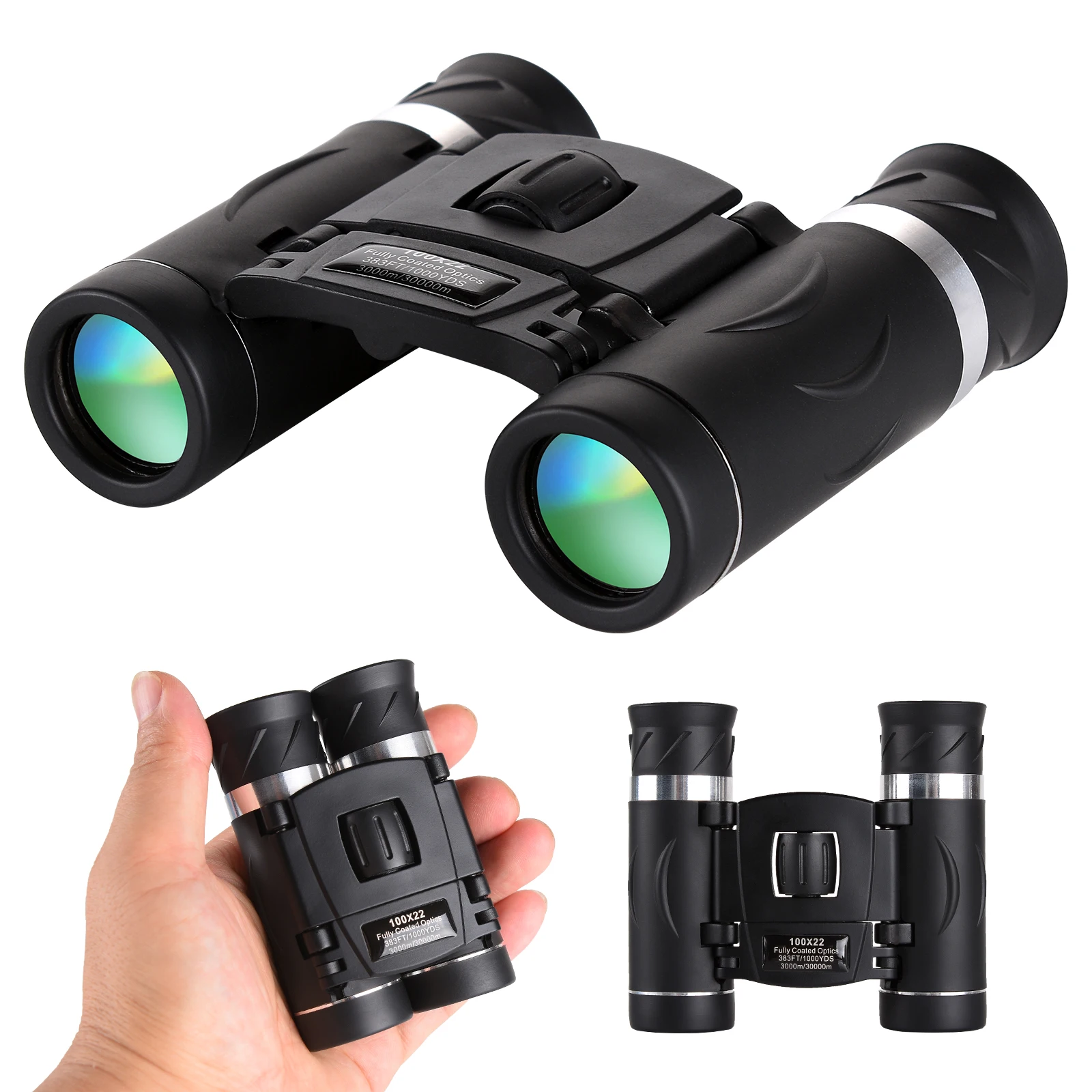 moying40x22 HD Powerful Binoculars 2000M Long Range Folding Mini Telescope BAK4 FMC Optics For Hunting Sports Outdoor Camping Tr