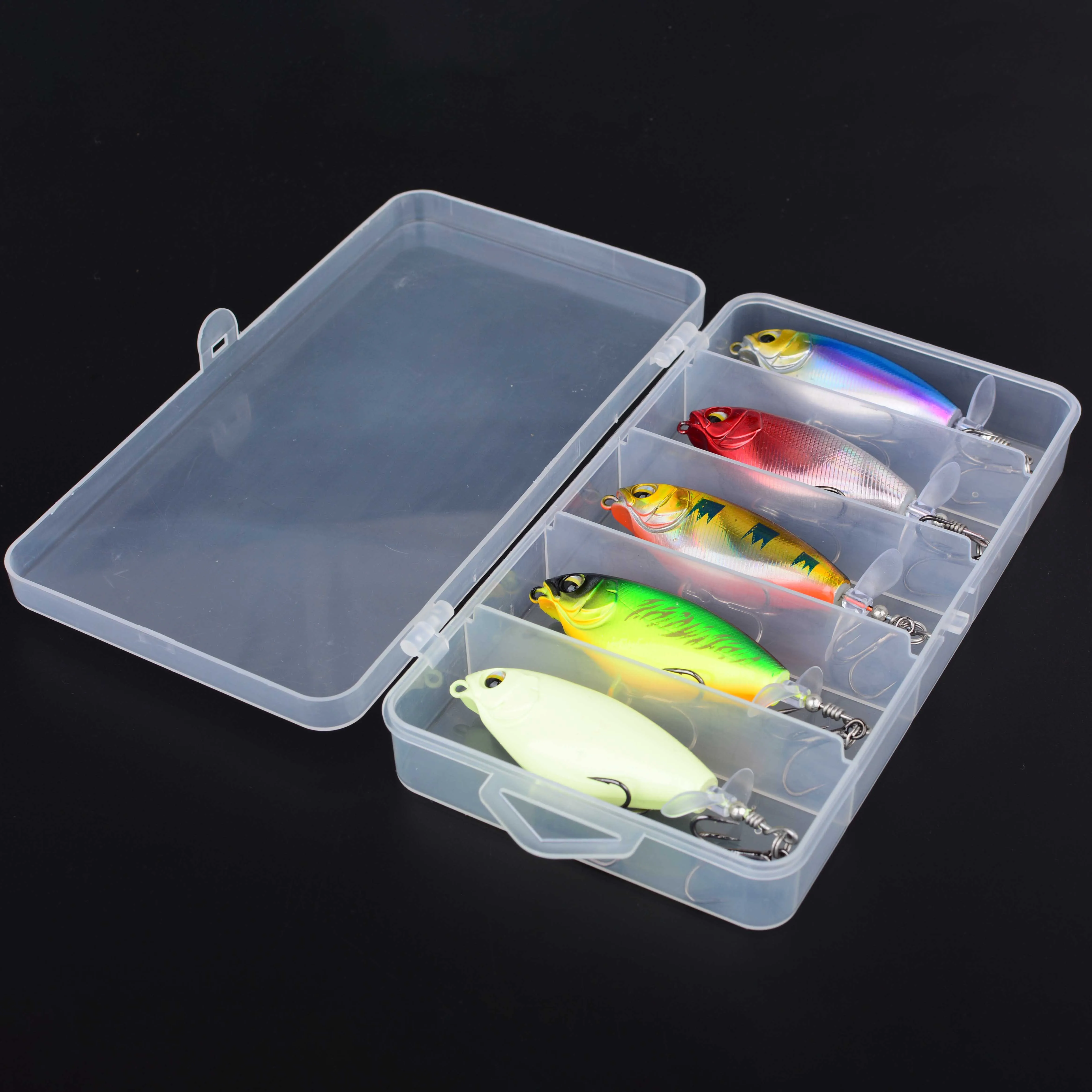 5 Stück Topwater-Angelköder, Pencil Plopper Angelköder für Barsch, Wels, Hecht, Oberflächenköder, Barschköder-Set – Detail 4