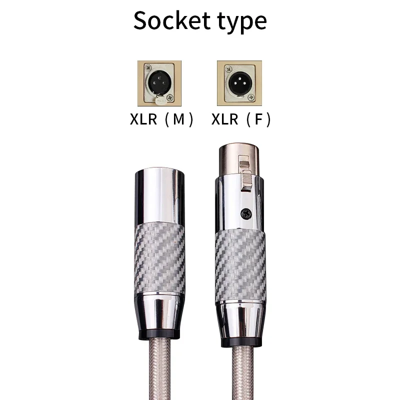 1 Pair 3Pin XLR Jack Male to 2 XLR Female Plug Silver-Plated Hifi XLR Audio Cable Mic Audio Cable Adapter For Microphone Mixer