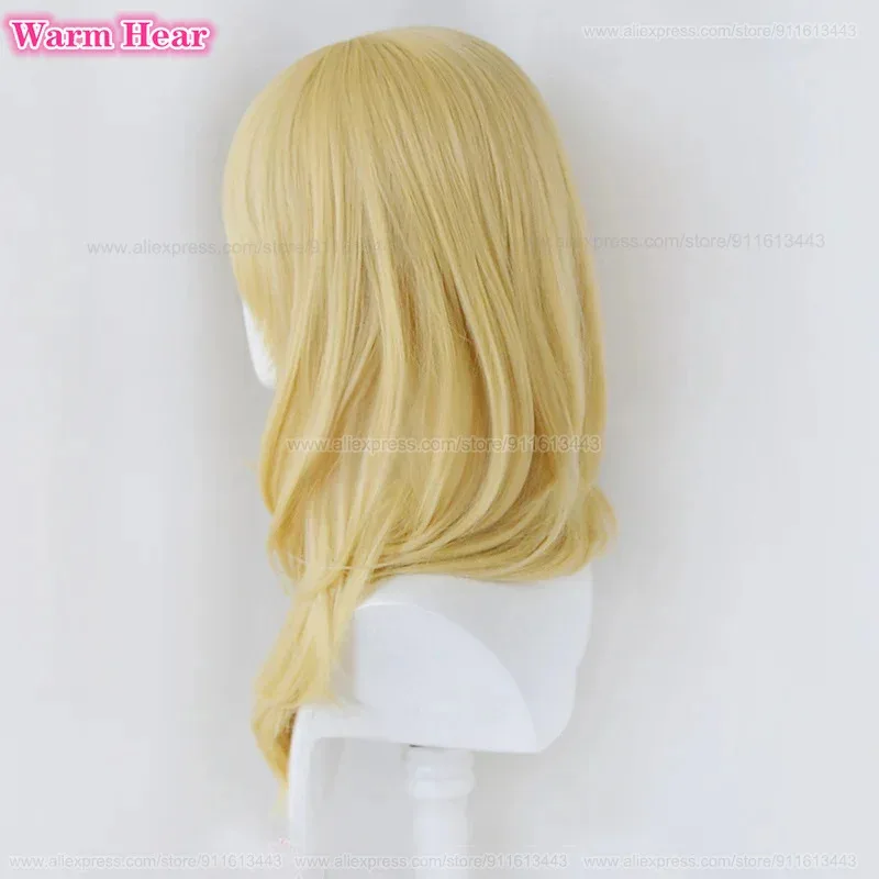 Synthetic Anime Cos Long 65cm Golden Sano Emma Heat Resistant Hair Halloween Party Carnival Role Play + A Wig Cap