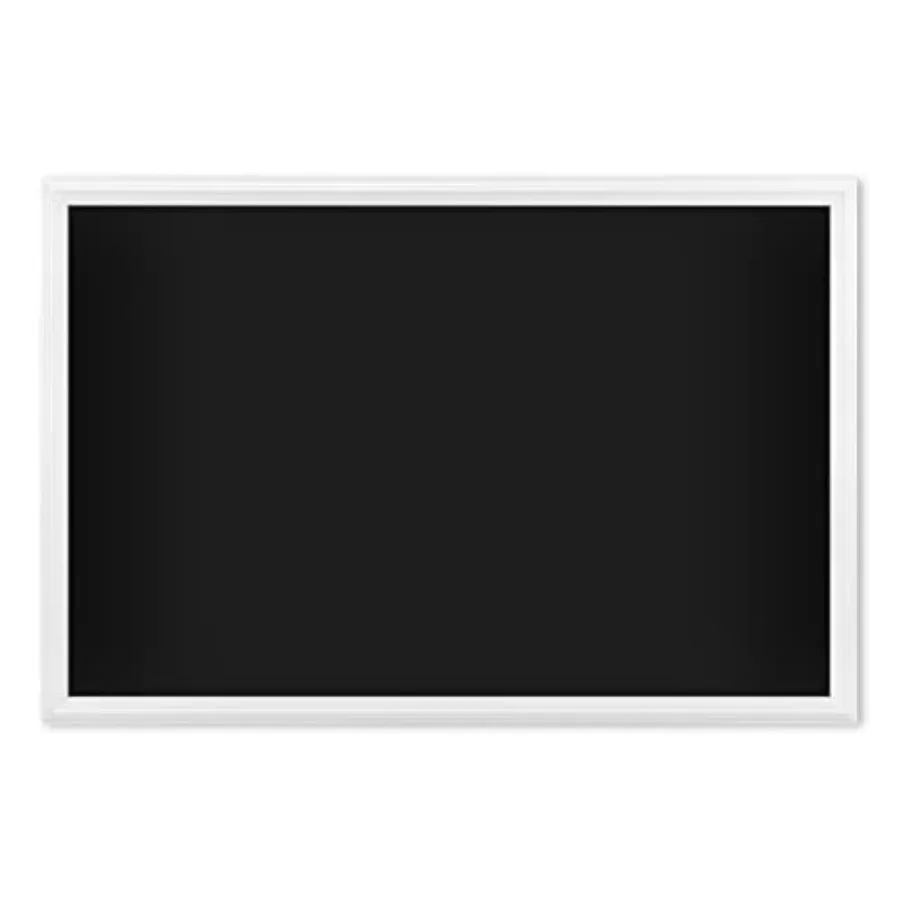 

20" x 30" Magnetic Chalkboard with White Wood Frame Blackboard Surface Wall Mountable Home Classroom and Office Organization Me
