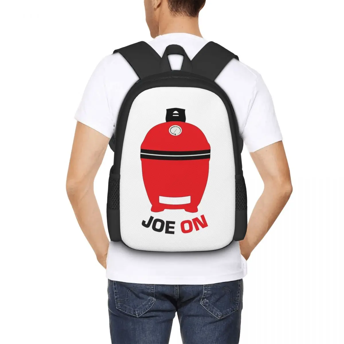 Kamado Joe BBQ Grill And Smoke Student Backpack School Bag Hiking Travel Daypack for Boys Girls Fashion Bookbag Shoulder Bags
