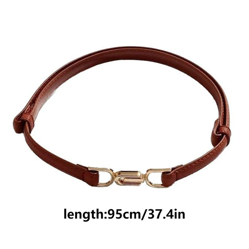 1PC 調節可能なプルトニウム革レディースドレスアクセサリースリムベルト薄型女性ベルトベルト合金バックルファッション女性のウエスト