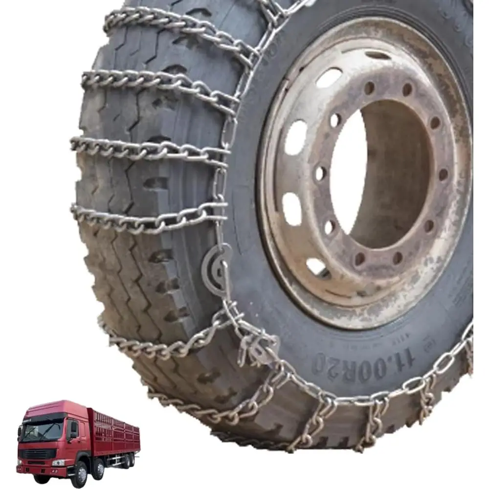 

Прочные цепи противоскольжения 9 мм для внедорожников и легковых автомобилей, идеально подходят для ледяных дорог, комплект из 2 шт., размеры 205/75R17.5 и 315/80R22.5