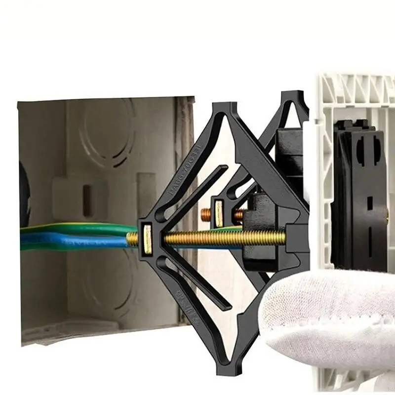 Wall Socket Box Repair Clamp Sturdy Mechanical Structure Damage-free Easy Operation for Home Wall Outlet Fixing Projects