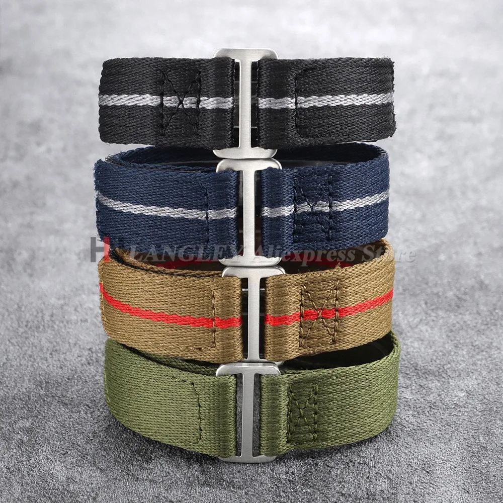 20mm 22mm Hook and Loop Nylon Watch Strap Bracelet for Tudor for Seiko Watchband Men Women Sport Replacement Universal Wristband