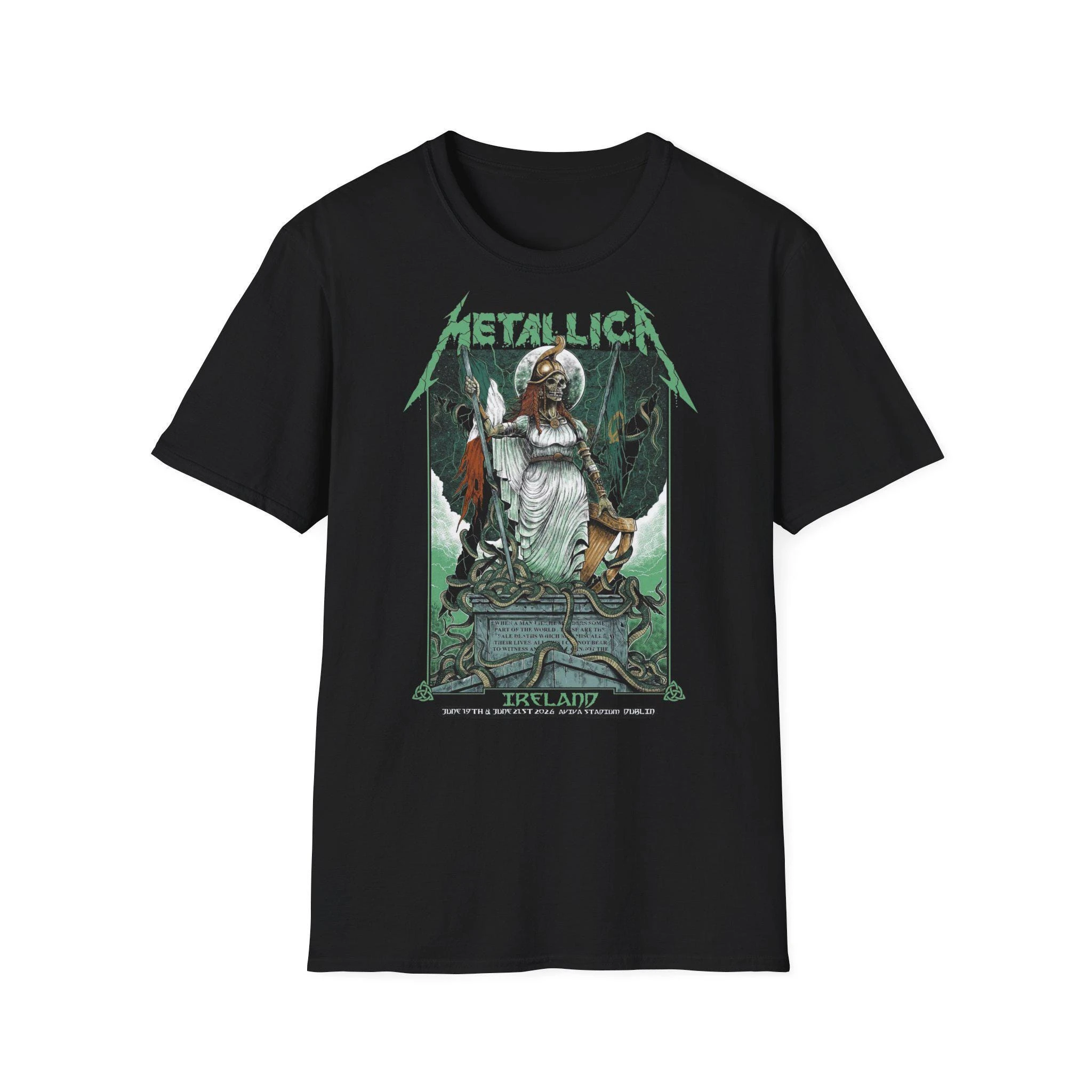 1pc Metallica M72 World Tour Dublin Printed 2026 Cotton T Shirt Unisex Men Women Kids Summer Streetwear Casual Short Sleeve Tops